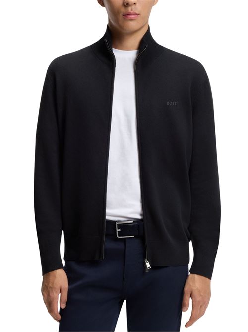 Cardigan in cotone con zip Hugo Boss | 50556345404